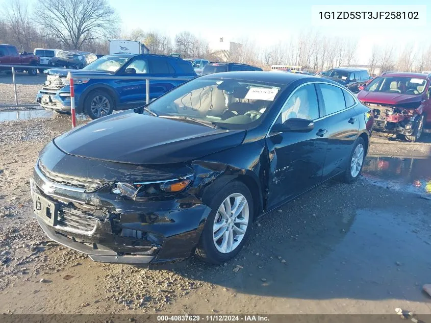 2018 Chevrolet Malibu Lt VIN: 1G1ZD5ST3JF258102 Lot: 40837629