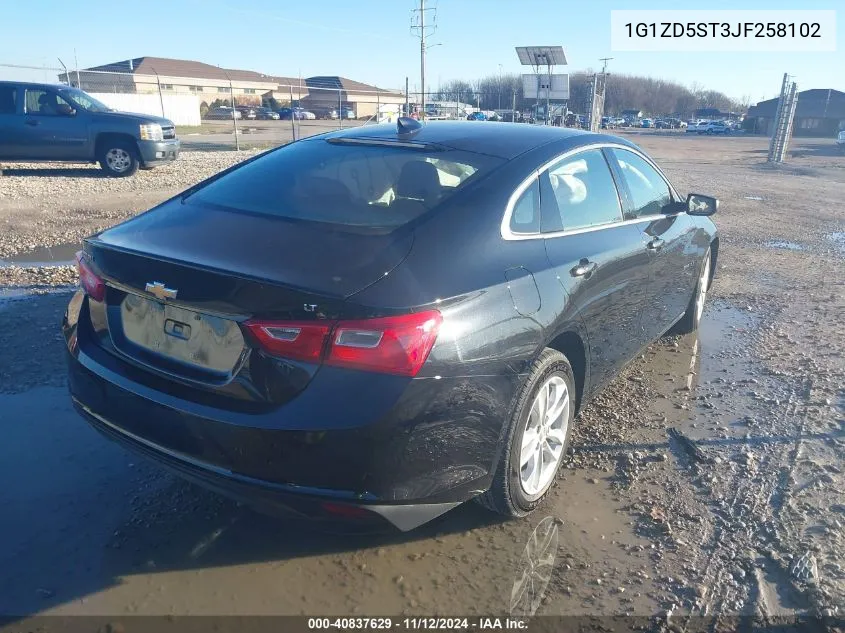 2018 Chevrolet Malibu Lt VIN: 1G1ZD5ST3JF258102 Lot: 40837629