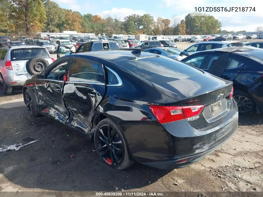 2018 Chevrolet Malibu Lt VIN: 1G1ZD5ST6JF218774 Lot: 40839208