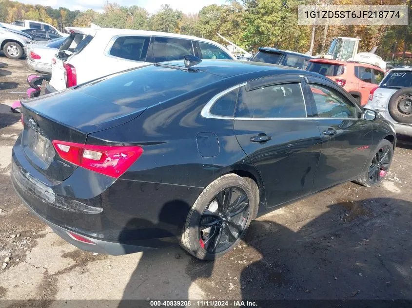 2018 Chevrolet Malibu Lt VIN: 1G1ZD5ST6JF218774 Lot: 40839208