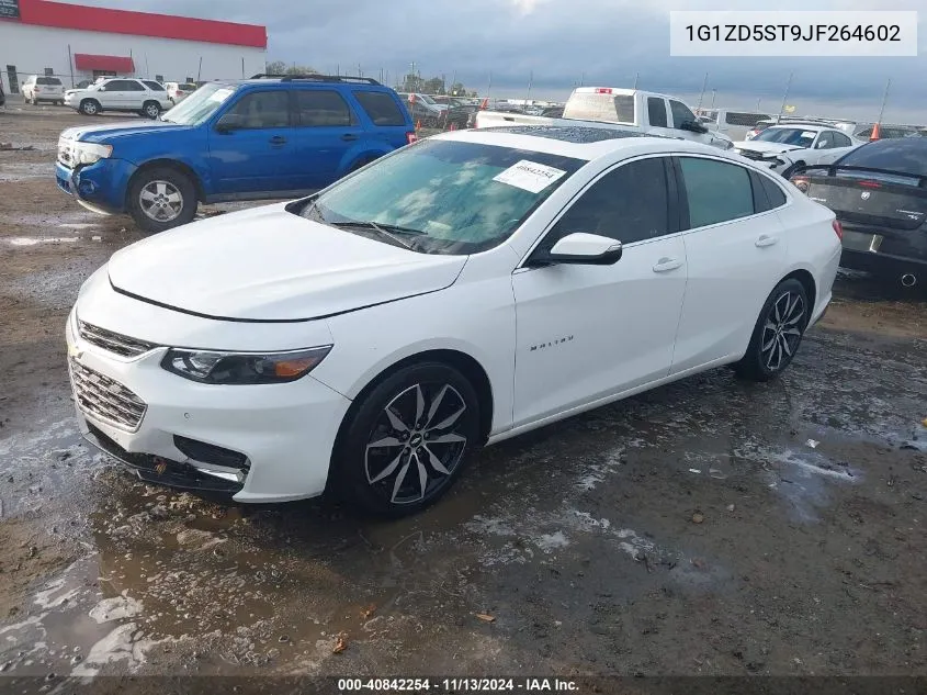 2018 Chevrolet Malibu Lt VIN: 1G1ZD5ST9JF264602 Lot: 40842254