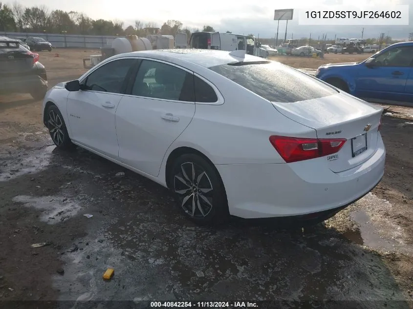 2018 Chevrolet Malibu Lt VIN: 1G1ZD5ST9JF264602 Lot: 40842254