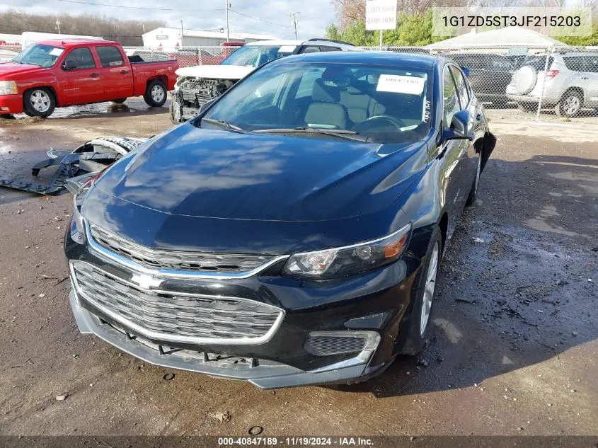 2018 Chevrolet Malibu Lt VIN: 1G1ZD5ST3JF215203 Lot: 40847189