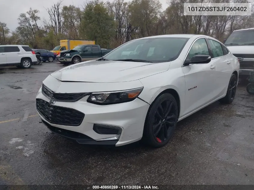 2018 Chevrolet Malibu Lt VIN: 1G1ZD5ST3JF260402 Lot: 40850269