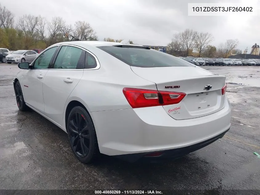 2018 Chevrolet Malibu Lt VIN: 1G1ZD5ST3JF260402 Lot: 40850269