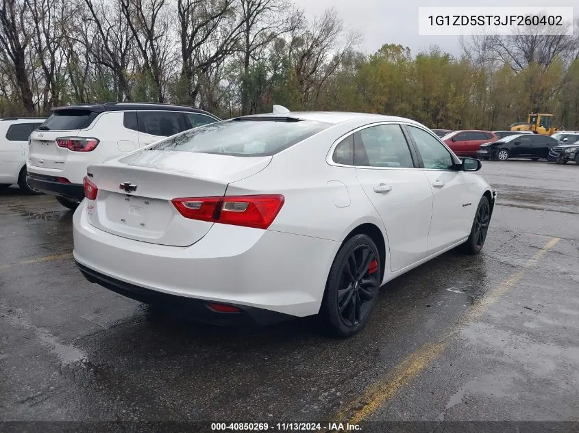 2018 Chevrolet Malibu Lt VIN: 1G1ZD5ST3JF260402 Lot: 40850269