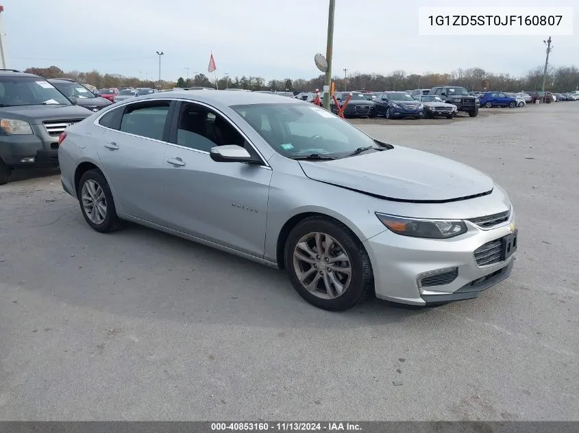 2018 Chevrolet Malibu Lt VIN: 1G1ZD5ST0JF160807 Lot: 40853160