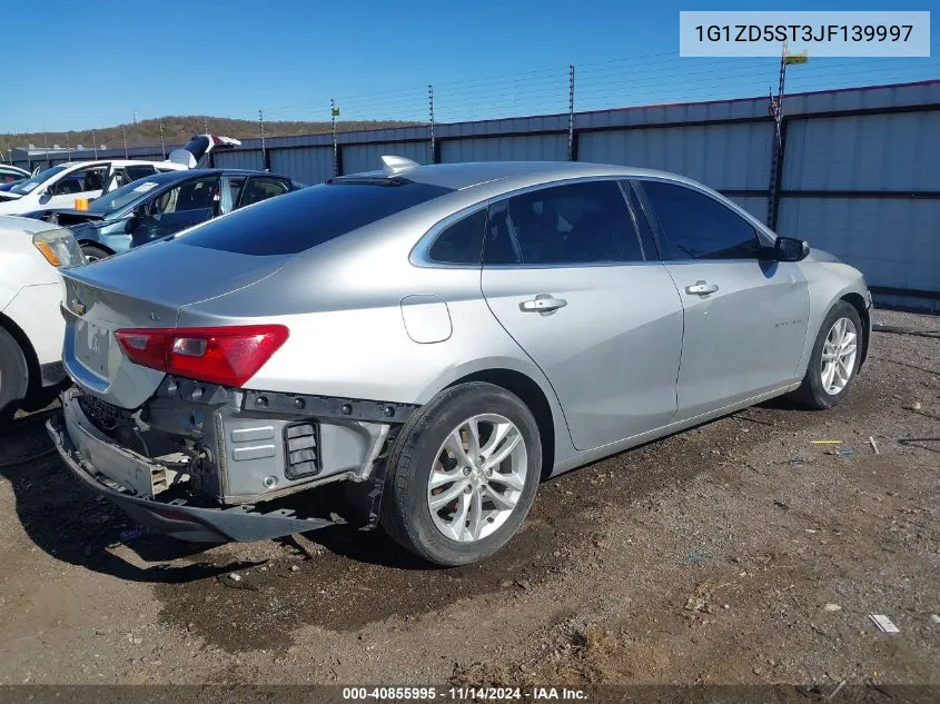 2018 Chevrolet Malibu Lt VIN: 1G1ZD5ST3JF139997 Lot: 40855995