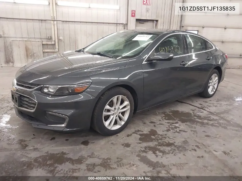 2018 Chevrolet Malibu Lt VIN: 1G1ZD5ST1JF135835 Lot: 40859762