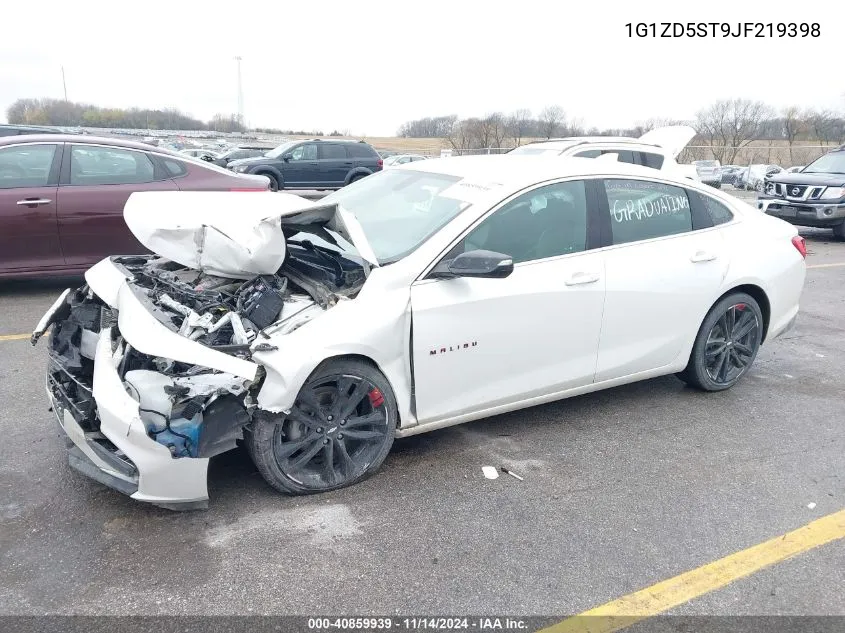 2018 Chevrolet Malibu Lt VIN: 1G1ZD5ST9JF219398 Lot: 40859939