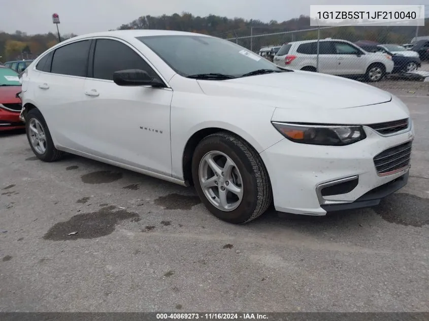 2018 Chevrolet Malibu 1Ls VIN: 1G1ZB5ST1JF210040 Lot: 40869273