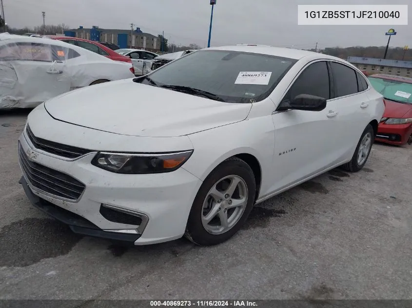 2018 Chevrolet Malibu 1Ls VIN: 1G1ZB5ST1JF210040 Lot: 40869273