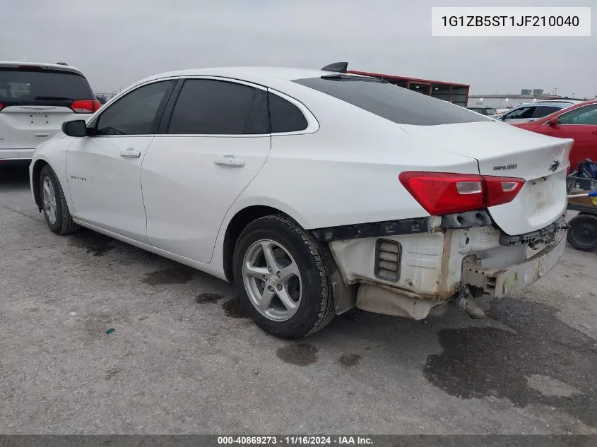 2018 Chevrolet Malibu 1Ls VIN: 1G1ZB5ST1JF210040 Lot: 40869273