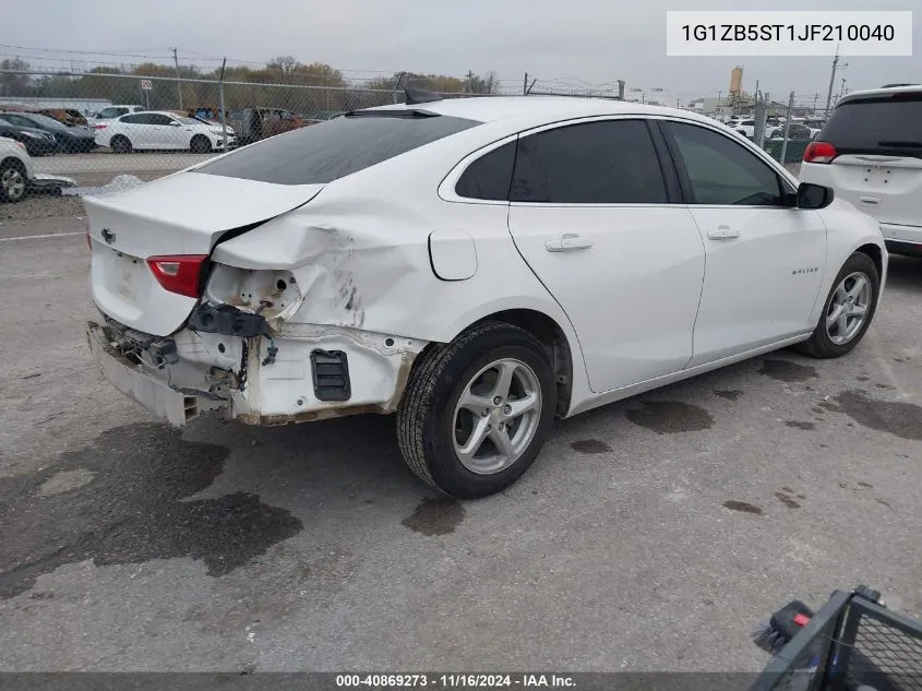 2018 Chevrolet Malibu 1Ls VIN: 1G1ZB5ST1JF210040 Lot: 40869273