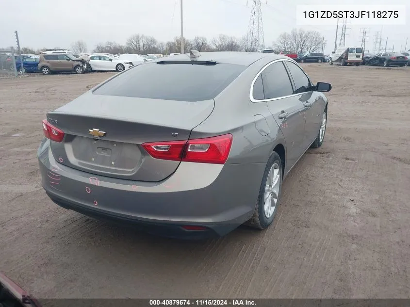 2018 Chevrolet Malibu Lt VIN: 1G1ZD5ST3JF118275 Lot: 40879574