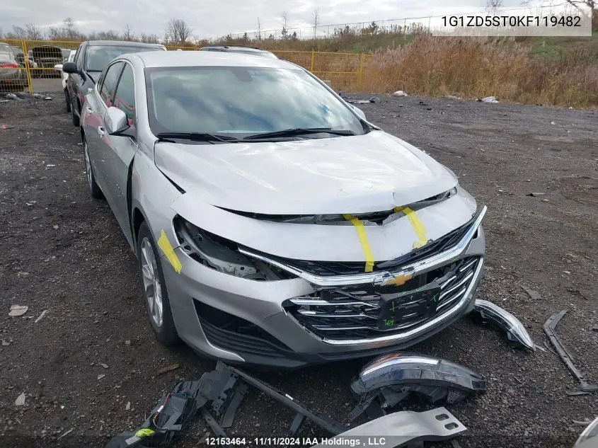 2019 Chevrolet Malibu VIN: 1G1ZD5ST0KF119482 Lot: 12153464