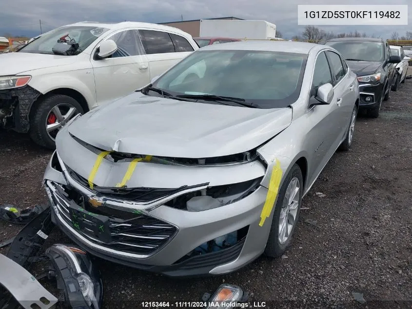 2019 Chevrolet Malibu VIN: 1G1ZD5ST0KF119482 Lot: 12153464