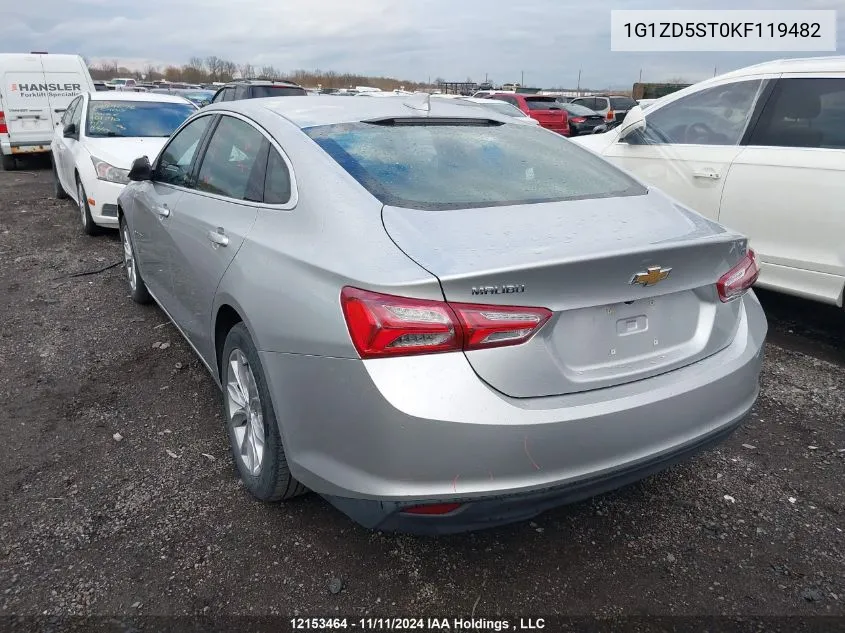 2019 Chevrolet Malibu VIN: 1G1ZD5ST0KF119482 Lot: 12153464