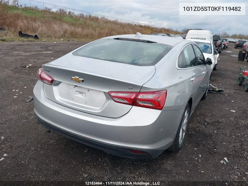 2019 Chevrolet Malibu VIN: 1G1ZD5ST0KF119482 Lot: 12153464