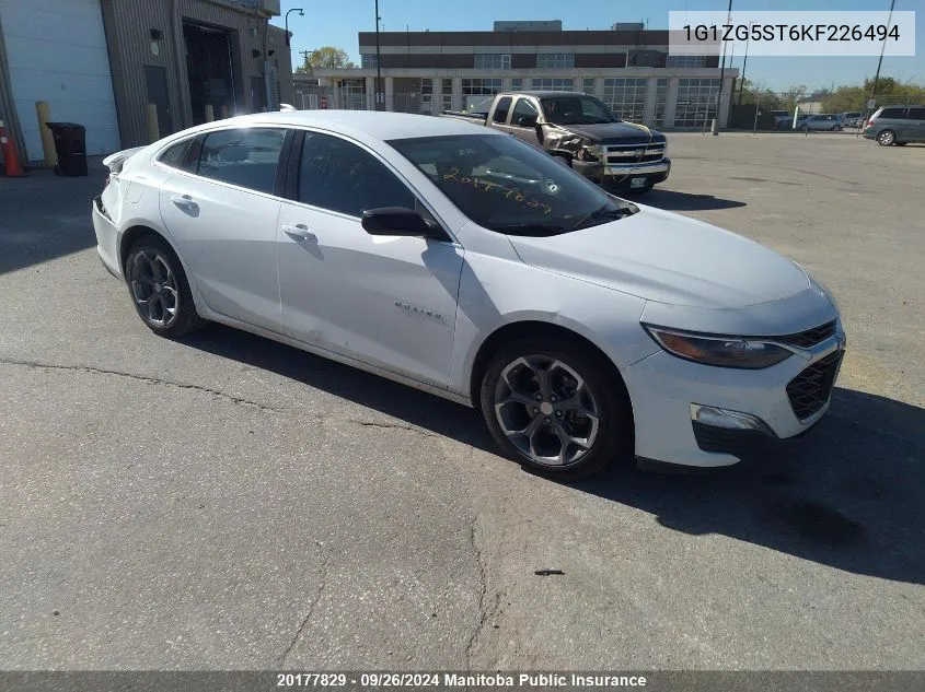 1G1ZG5ST6KF226494 2019 Chevrolet Malibu Rs