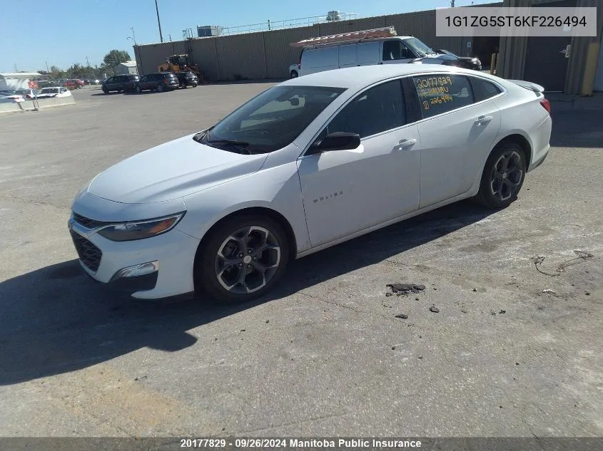 1G1ZG5ST6KF226494 2019 Chevrolet Malibu Rs