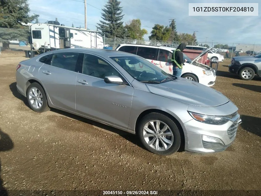 1G1ZD5ST0KF204810 2019 Chevrolet Malibu Lt