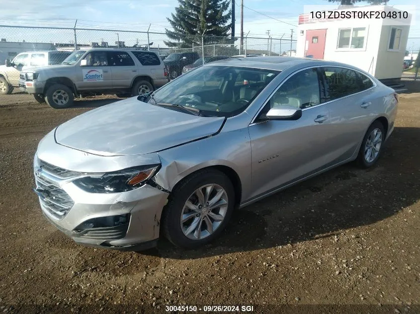 1G1ZD5ST0KF204810 2019 Chevrolet Malibu Lt