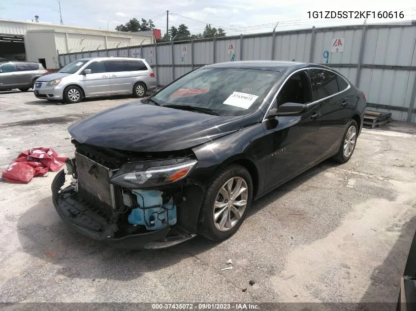 2019 Chevrolet Malibu Lt VIN: 1G1ZD5ST2KF160616 Lot: 37435072