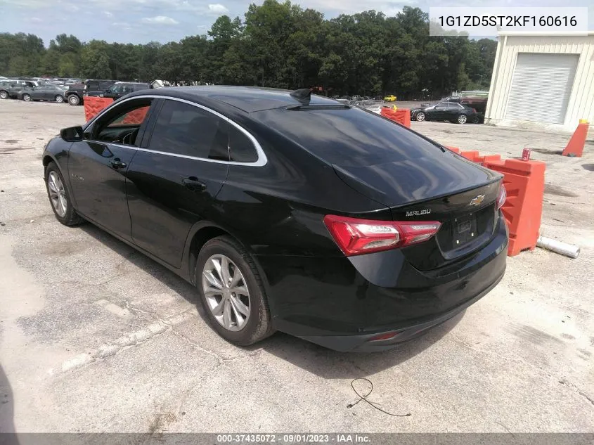 2019 Chevrolet Malibu Lt VIN: 1G1ZD5ST2KF160616 Lot: 37435072