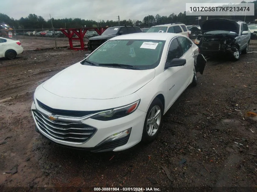 2019 Chevrolet Malibu 1Fl VIN: 1G1ZC5ST7KF213474 Lot: 38881984