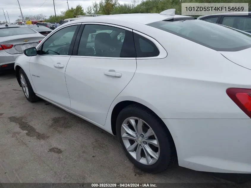 2019 Chevrolet Malibu Lt VIN: 1G1ZD5ST4KF154669 Lot: 39253209