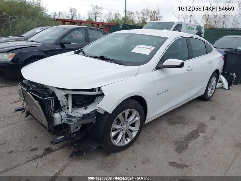 2019 Chevrolet Malibu Lt VIN: 1G1ZD5ST4KF154669 Lot: 39253209