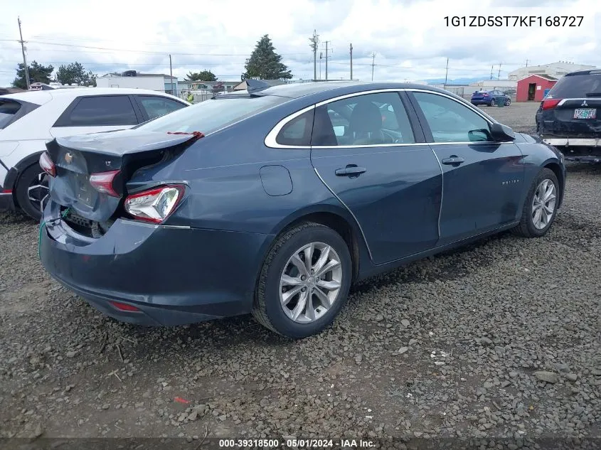 2019 Chevrolet Malibu Lt VIN: 1G1ZD5ST7KF168727 Lot: 39318500