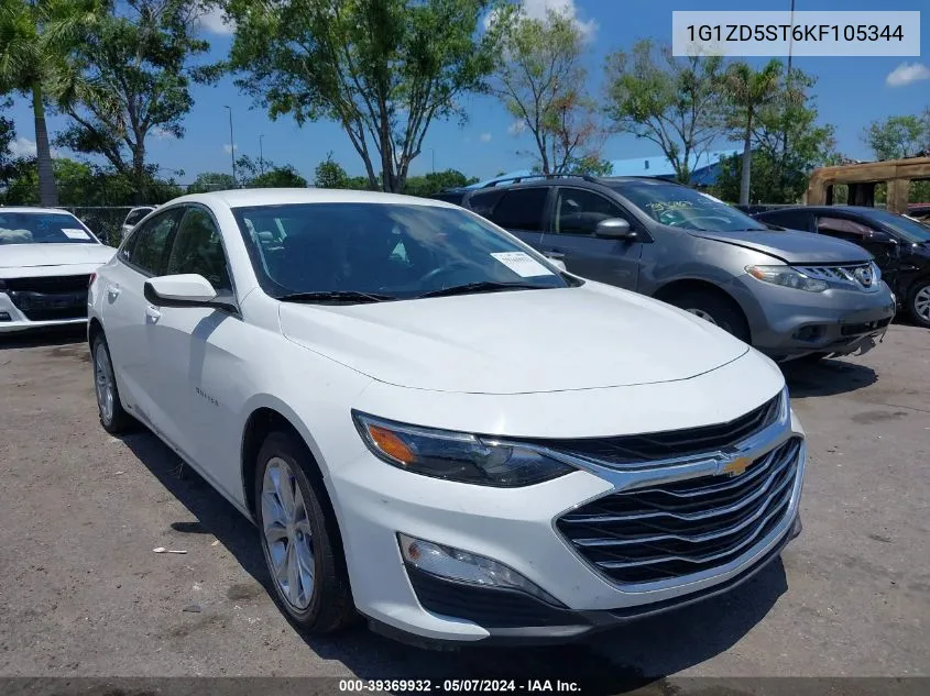 2019 Chevrolet Malibu Lt VIN: 1G1ZD5ST6KF105344 Lot: 39369932