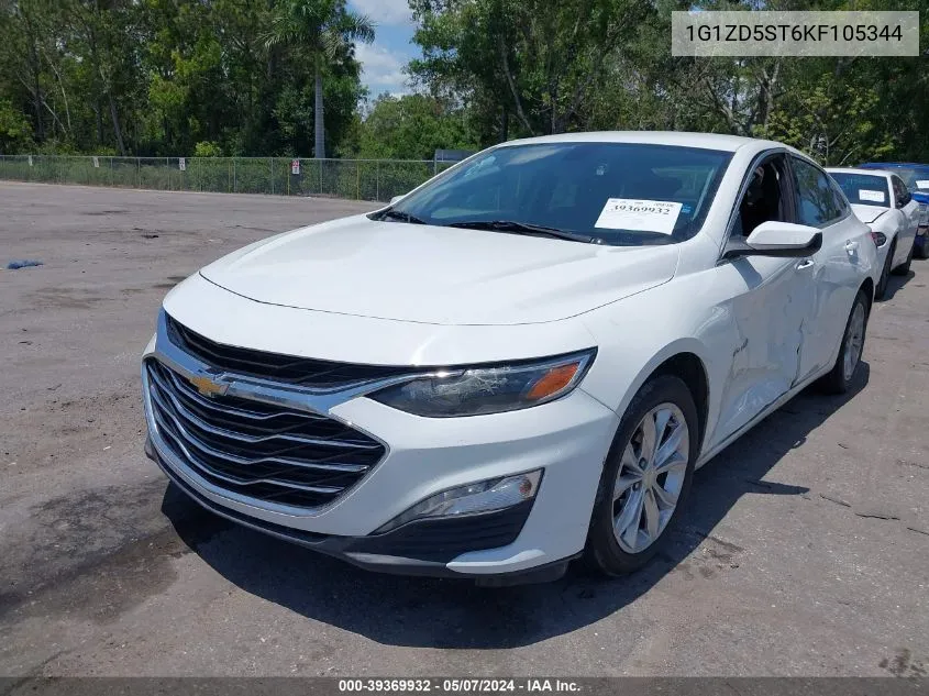 2019 Chevrolet Malibu Lt VIN: 1G1ZD5ST6KF105344 Lot: 39369932