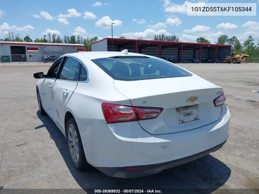 2019 Chevrolet Malibu Lt VIN: 1G1ZD5ST6KF105344 Lot: 39369932