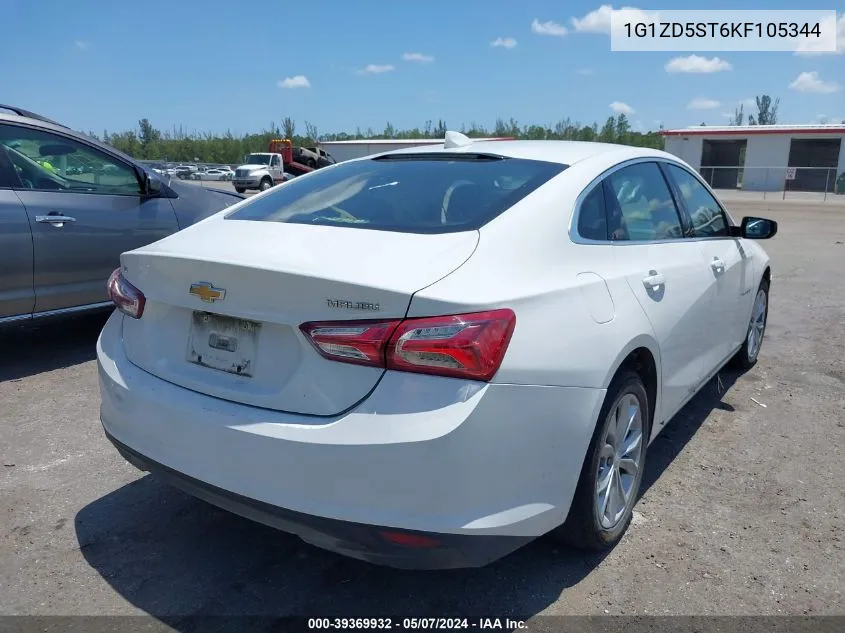 2019 Chevrolet Malibu Lt VIN: 1G1ZD5ST6KF105344 Lot: 39369932