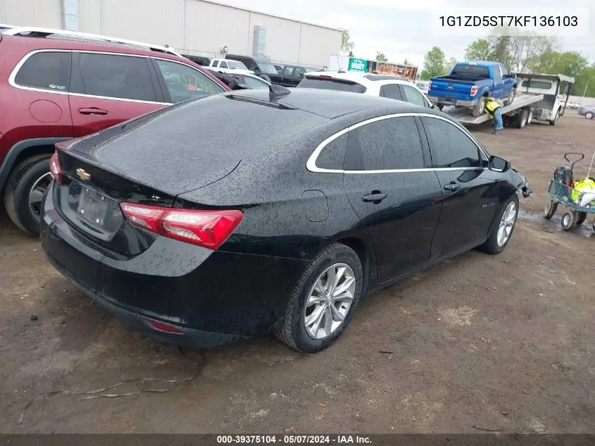 1G1ZD5ST7KF136103 2019 Chevrolet Malibu Lt