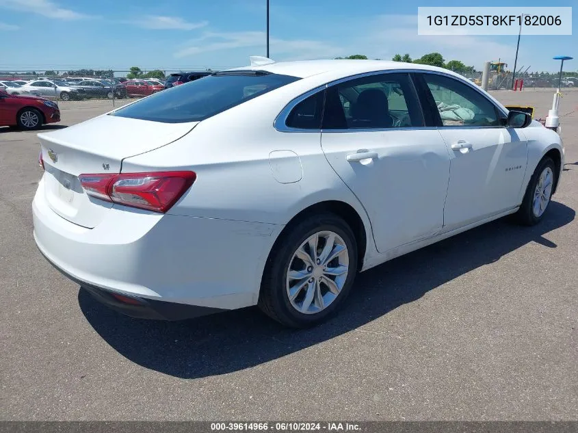 1G1ZD5ST8KF182006 2019 Chevrolet Malibu Lt