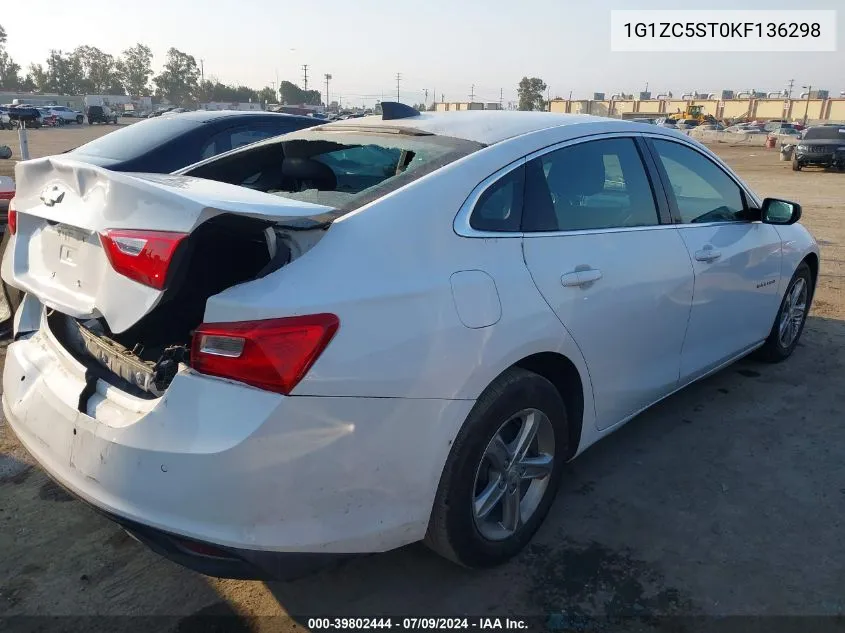 1G1ZC5ST0KF136298 2019 Chevrolet Malibu 1Fl