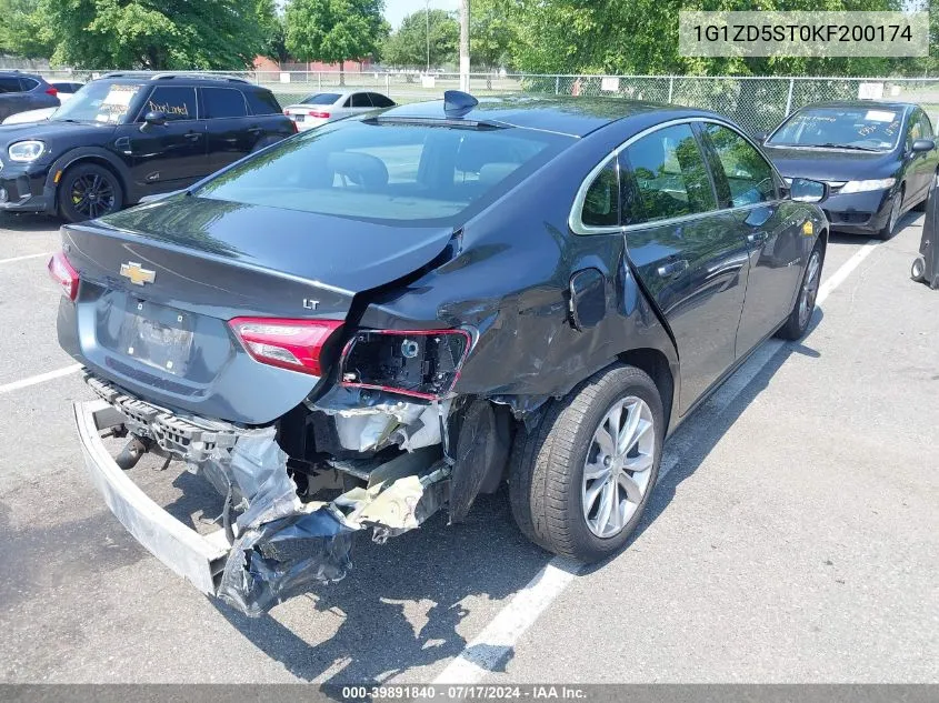 2019 Chevrolet Malibu Lt VIN: 1G1ZD5ST0KF200174 Lot: 39891840