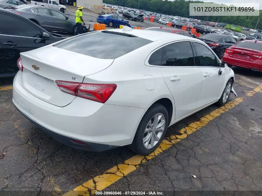 2019 Chevrolet Malibu Lt VIN: 1G1ZD5ST1KF149896 Lot: 39960046