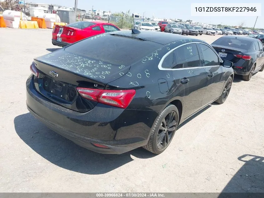 2019 Chevrolet Malibu Lt VIN: 1G1ZD5ST8KF227946 Lot: 39966824