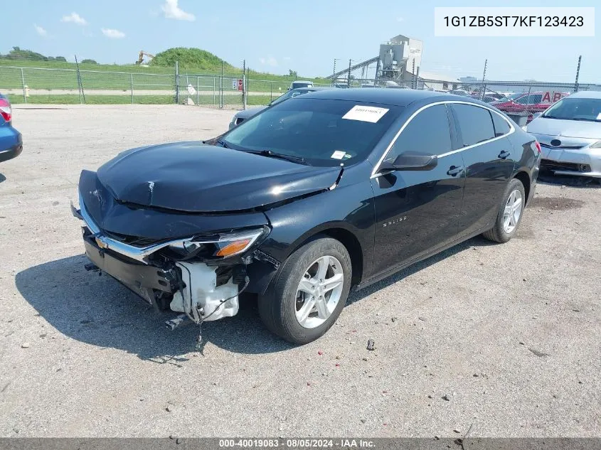 2019 Chevrolet Malibu 1Ls VIN: 1G1ZB5ST7KF123423 Lot: 40019083