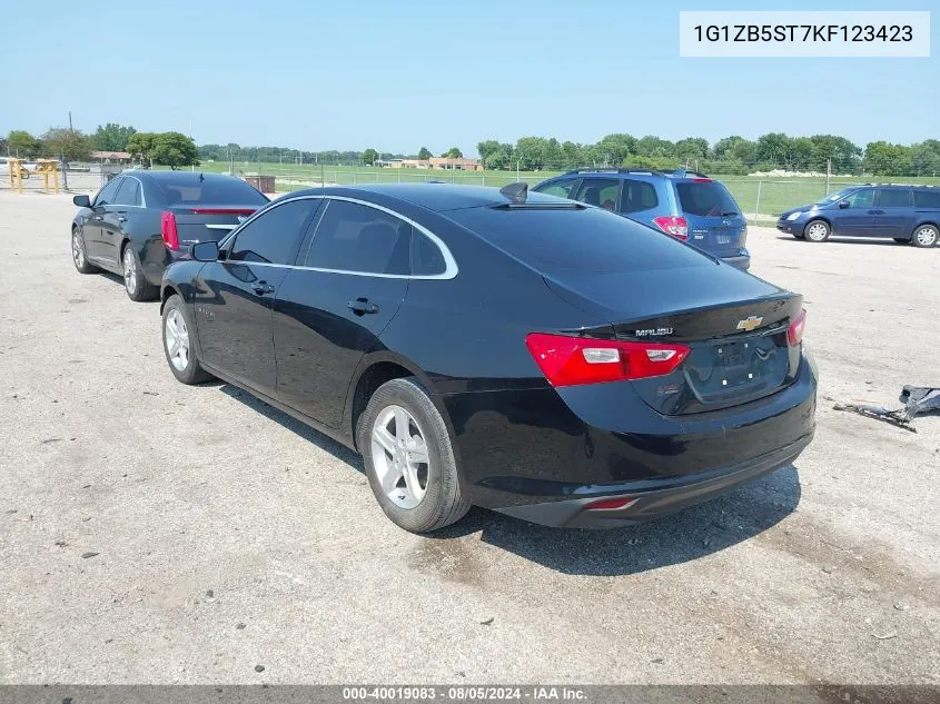 2019 Chevrolet Malibu 1Ls VIN: 1G1ZB5ST7KF123423 Lot: 40019083