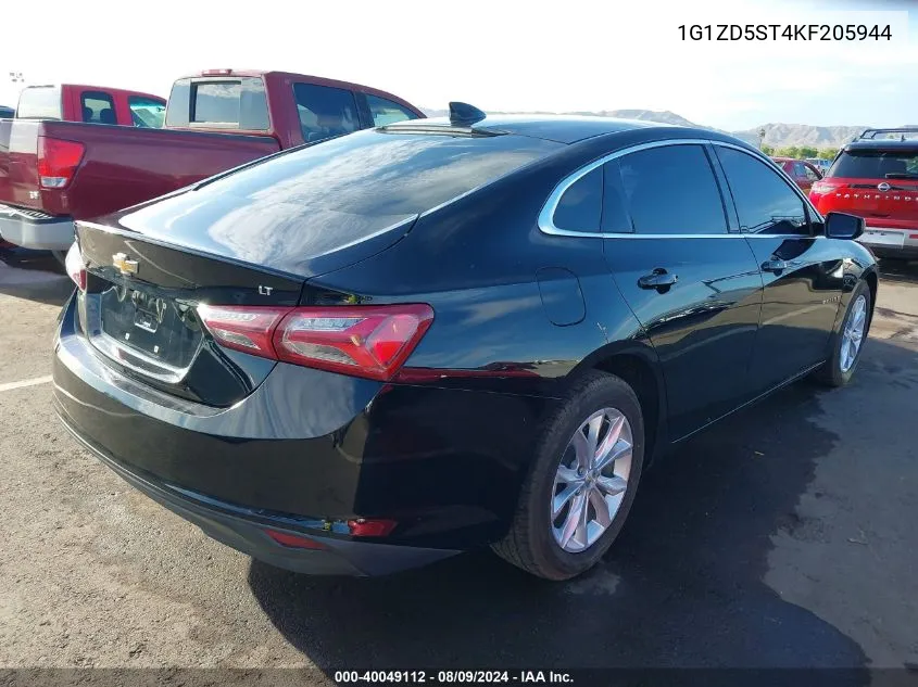 2019 Chevrolet Malibu Lt VIN: 1G1ZD5ST4KF205944 Lot: 40049112