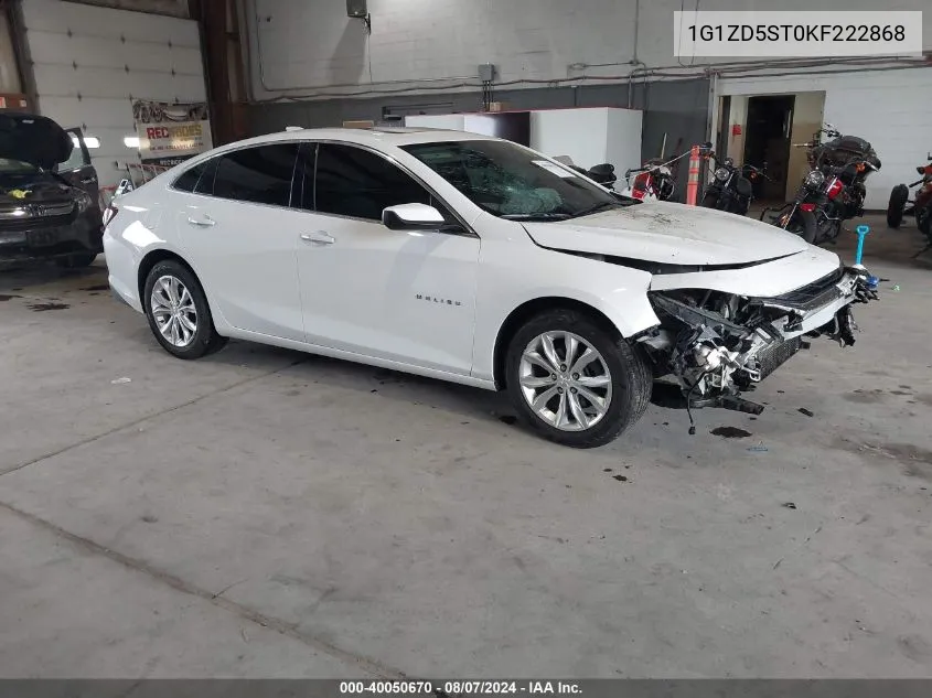 2019 Chevrolet Malibu Lt VIN: 1G1ZD5ST0KF222868 Lot: 40050670