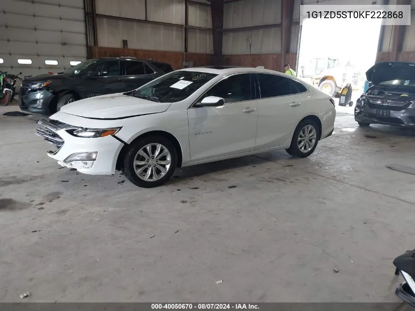 2019 Chevrolet Malibu Lt VIN: 1G1ZD5ST0KF222868 Lot: 40050670