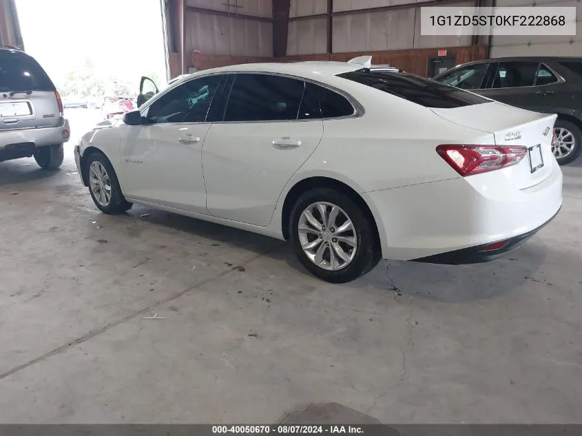 2019 Chevrolet Malibu Lt VIN: 1G1ZD5ST0KF222868 Lot: 40050670