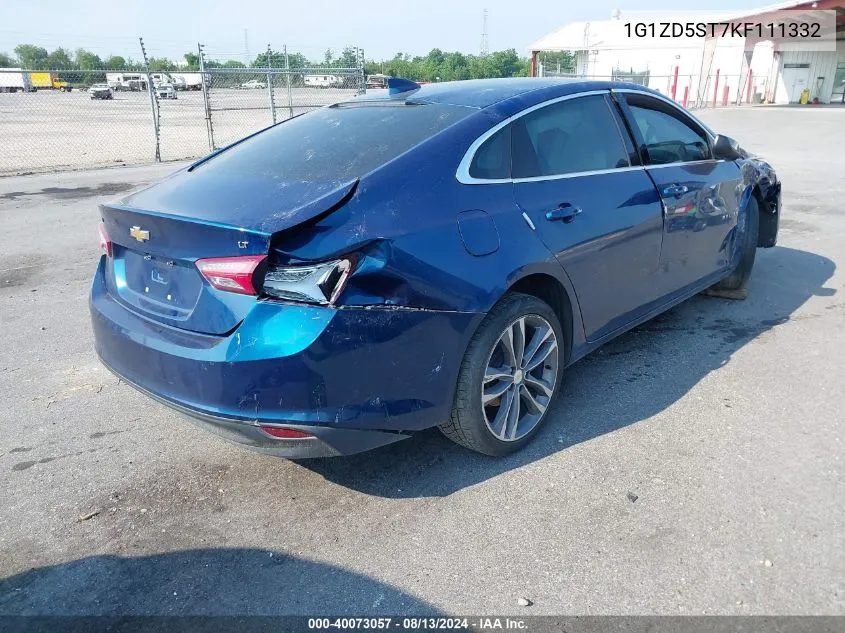 2019 Chevrolet Malibu Lt VIN: 1G1ZD5ST7KF111332 Lot: 40073057